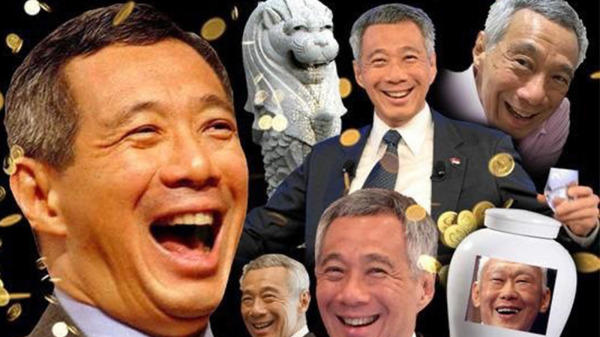 新加坡总理李显龙成为大赢家的图片广为流传。（图片来源：连登截图）