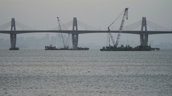 金门大桥111年10月20日施工情形