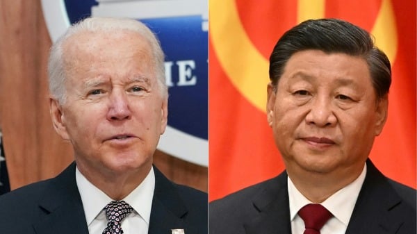 美国拜登（Biden）总统在印尼巴厘岛与中国国家主席习近平举行面对面会晤。