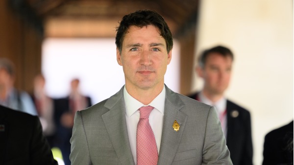 2022年11月16日，加拿大总理特鲁多参加20国峰会。（ Leon Neal/Getty Images）