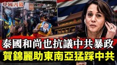 泰国和尚也抗议中共暴政贺锦丽助东南亚猛踩中共(视频)