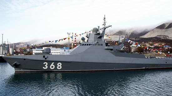 俄罗斯海军的瓦西里．拜科夫（Vasily Bykov）号巡逻舰