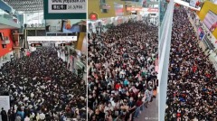 中国疫情失控广交会展馆5万人遭封场面惊悚(视频图)