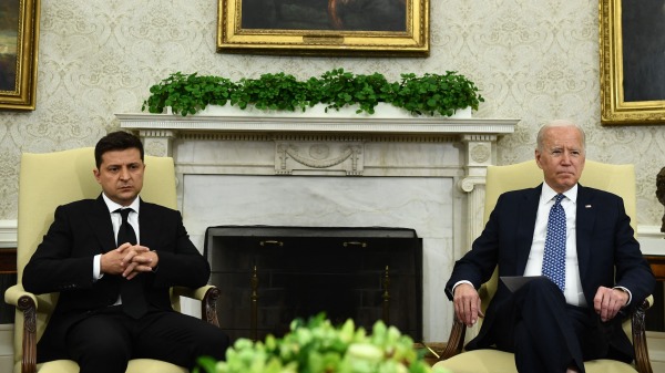 2021年9月1日，美国总统拜登在白宫与乌克兰总统泽连斯基会面。
