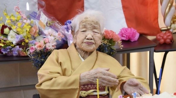 世界最长寿老人田中力子在日本去世