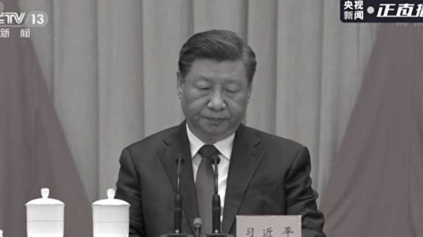 中共建团百年大会，习近平讲话全程无笑容。（图片来源：视频截图）