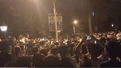 天津大學爆抗議活動學生高呼：打倒官僚主義(圖)