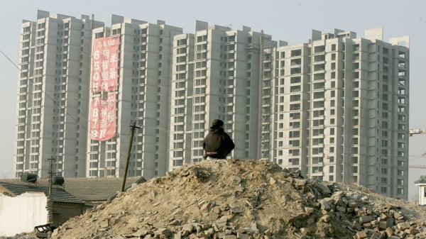 圖為北京興建中的樓群。（圖片來源：Getty Images）