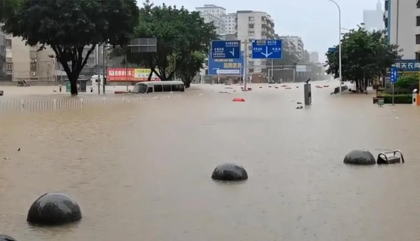 广东韶关北江出现五十年一遇洪水