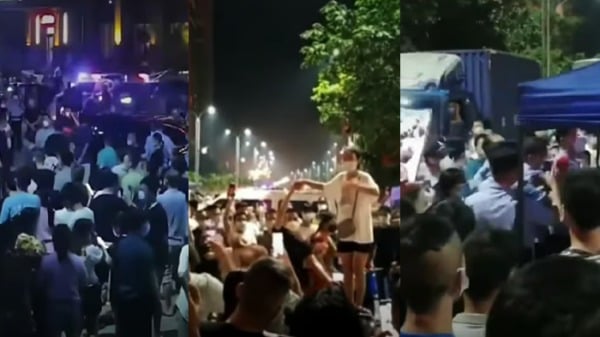 广西 东兴 民众抗议