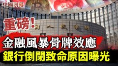 重磅金融風暴骨牌效應中國多家銀行接連破產(視頻)