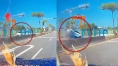 林志穎父子車禍畫面曝光目擊者憶「5秒之差」陷火海(視頻圖)