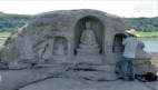 中國熱爆重慶51條河斷流600年前摩崖造像江面「現身」(組圖)
