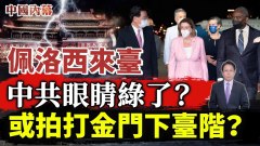 佩洛西来过夜中共眼睛绿了或拍打一下金门下台阶(视频)