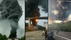 安徽油罐車突追撞貨車現場一度傳出爆炸聲(視頻圖)