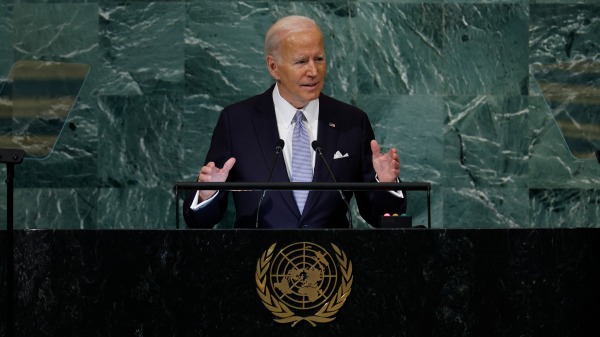 美國總統拜登在聯合國大會演講