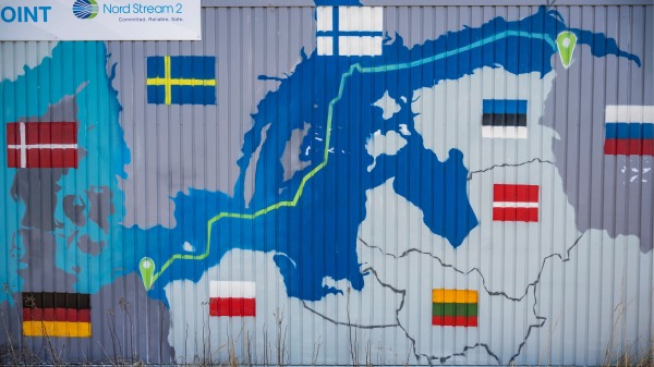 北溪2號（Nord Stream 2）天然氣管道路線圖