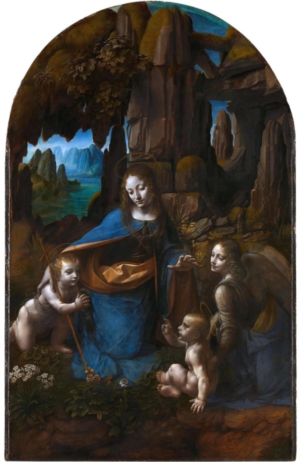 第二版《岩間聖母》繪於1491年至1508年，現藏於英國國家美術館