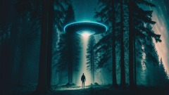 划破夜空的光芒一群UFO正在“跳舞”(图)