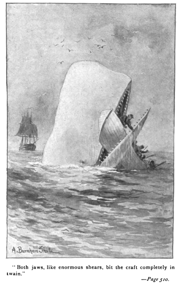 《白鲸》早期版本的插图