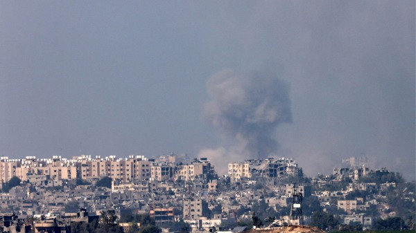 10月25日，以色列持續轟炸加沙地帶北部哈馬斯軍事目標。