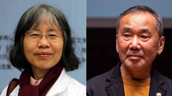 中國女作家殘雪（左）和日本作家村上春樹（右），2人雙雙成為今年諾貝爾文學獎熱門得主候選人。