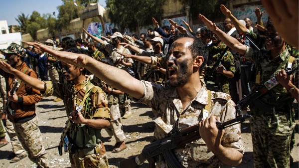 伊朗支持的也門伊斯蘭教什葉派叛軍「胡塞」（Houthis）武裝分子。