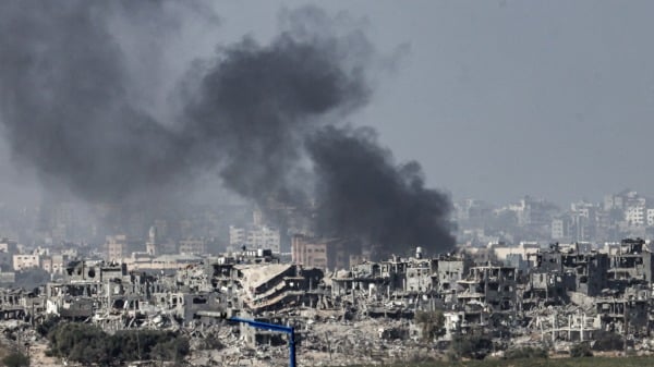 11月9日加沙地带北部遭轰炸，以色列军队和哈马斯武装分子仍在激战。