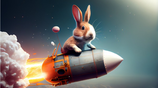 兔子 火箭 幽默  开怀一笑