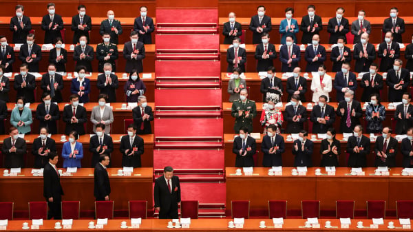 2023年3月5日，习近平出席了在北京大会堂举行的第十四届全国人民代表大会第一次会议开幕式。（