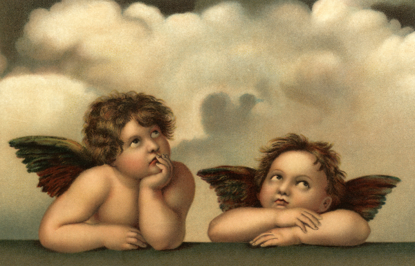 天使，文艺复兴时期意大利画家拉婓尔作品局部。