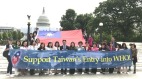 世華工商婦女訪問團國會山莊前呼籲支持台灣加入WHO(圖)