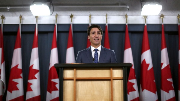 加拿大总理特鲁多（DAVE CHAN/AFP via Getty Images)