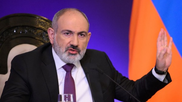 2023年5月22日，亚美尼亚总理 Nikol Pashinyan 于埃里温举行新闻发布会。