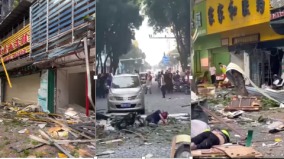 突发：广东汕头餐饮店燃气爆炸致1死6伤(图)