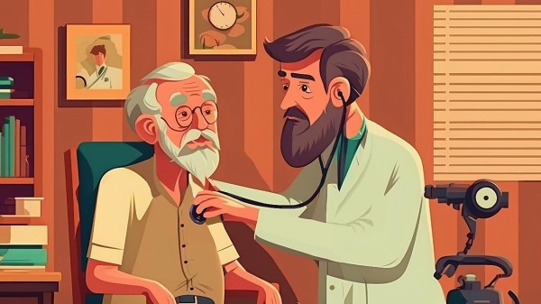 醫生幫老人看病