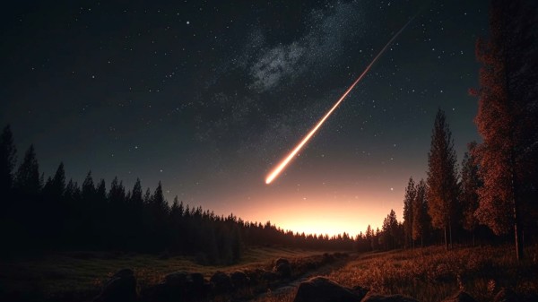 夜空 流星 隕石 墜落 597273956