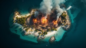 143年来最热的夏季震惊全球的火烧岛屿(图)