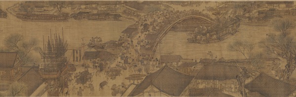 宋代畫家張擇端的《清明上河圖》局部。