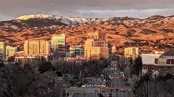 爱达荷州博伊西（Boise）2021年冬天的天际线