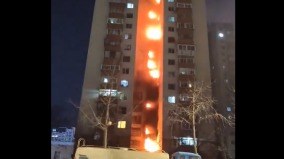 辽宁24层住宅楼突发火灾从一楼烧到顶楼(图)