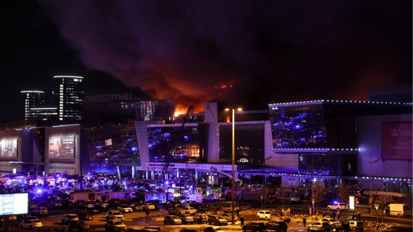 3月22日晚，俄羅斯莫斯科地區音樂廳發生恐怖襲擊事件。