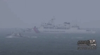 影片直擊台灣海巡艇與4艘中共海警船並行(圖)