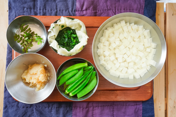 高野豆腐凉拌野菜丝