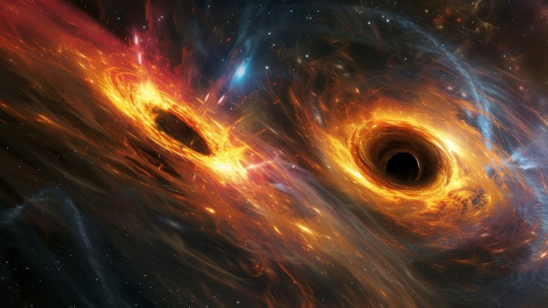 至今最遙遠的發現兩個巨大黑洞互相吞噬(圖)