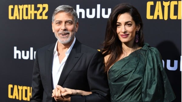 好萊塢影星喬治·克隆尼（George Clooney）和妻子、人權律師艾瑪·拉姆茲·阿拉穆丁（Amal Clooney）