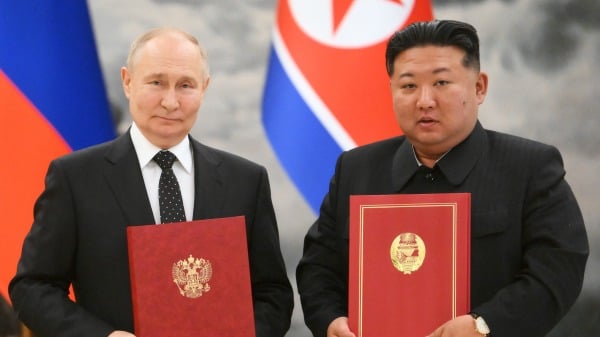 6月19日，俄羅斯總統普京在平壤與朝鮮最高領導人金正恩簽署「全面戰略夥伴關係」協議。