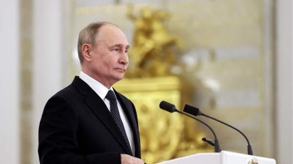 2024年6月21日，俄羅斯總統普京在莫斯科克里姆林宮舉行俄羅斯軍事高等教育機構畢業典禮上發表演講。