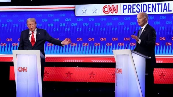  拜登 川普 特朗普（Donald Trump）美国2024年总统大选首场电视辩论