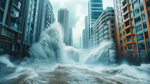 海嘯 災難 洪水 水災 水患 城市 735984669